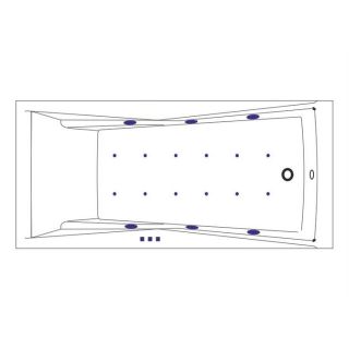 Гидромассажная ванна WHITECROSS Palace 0104.170075.100.RELAX.BR 170x75 см Relax бронза