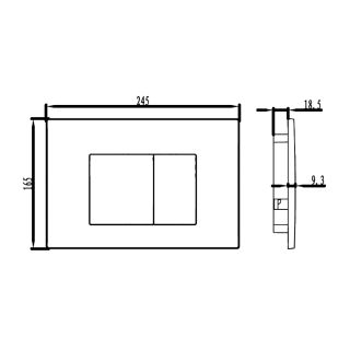 Клавиша смыва IDDIS Unifix белый UNI32MWi77