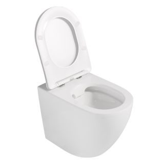 Приставной унитаз ABBER Bequem AC1111 безободковый белый