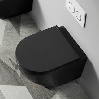 Унитаз подвесной Azario Grado AZ-0046-MB SP безободковый с сиденьем микролифт