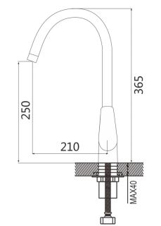 Смеситель для кухни Shevanik S443-5 зелёный