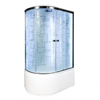 Душевая кабина Deto ЕМ4511 R LED с гм. 110х80х220 см
