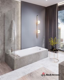 Ванна чугунная Goldman Classic CL13070 130x70см с ножками