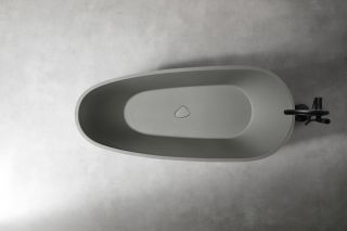 Ванна из искусственного камня ABBER Dortmund AM9911MLG 170x75см светло-серый матовый