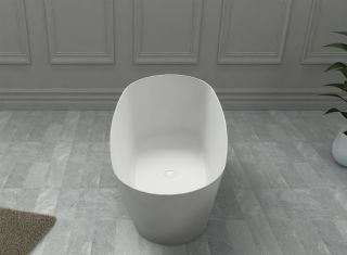 Ванна из искусственного камня ABBER Stein AS9606 160x80см белый матовый