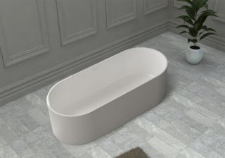 Ванна из искусственного камня ABBER Stein AS9607 170x75см белый матовый