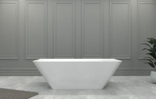 Ванна из искусственного камня ABBER Stein AS9619 180x85см белый матовый