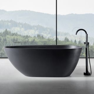 Ванна из искусственного камня ABBER Dortmund AM9911B 170x75см чёрный