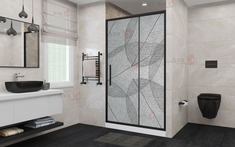 Душевая дверь в нишу AvaCan FB 140-160 MT чёрный