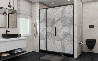 Душевая дверь в нишу AvaCan FB2 190-210 MT чёрный