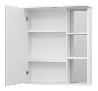 Зеркальный шкаф с подсветкой Misty Венера левый 70см белый