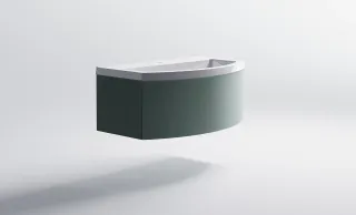 Тумба с раковиной Astra-Form Венеция 2.0 3100003ncss3005-b80g+04010022 80 см зелёный матовый