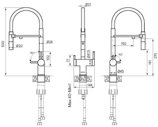 Смеситель для кухни Paulmark Gravity Gr213188-G золото