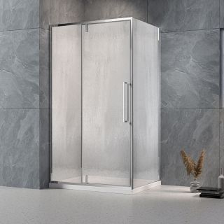 Душевой уголок Veconi Rovigo RV-034R, 1200х1000х1950, хром, стекло дождь