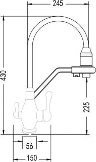 Смеситель для кухни Rose R858Q бронза