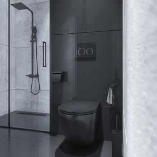 Клавиша смыва IDDIS Uniglass 001 UNG01BCi77 чёрный