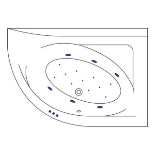 Гидромассажная ванна WHITECROSS Aquarella 0109.170110.100.RELAX.BR правая 170x110 см Relax бронза