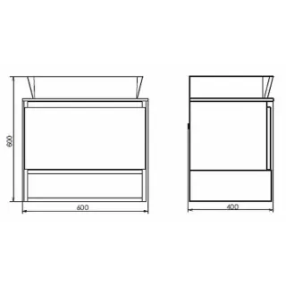 Тумба с раковиной Comforty Прага 00-00014535 60 см Серый