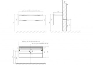Тумба под раковину BelBagno подвесная 65x53см Rovere Nature MARINO-650-2C-SO-RN-P