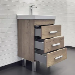 Тумба с раковиной Comforty Никосия 00-00018024 50 см дуб темный