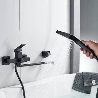 Смеситель для ванны Shevanik S9622H чёрный