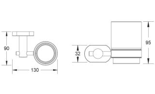 Стакан для ванной комнаты Shevanik SG5112 хром