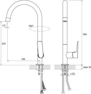 Смеситель Ravak Classic-CL 016.00 X070085 для кухни
