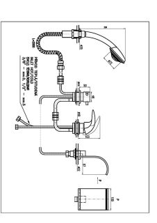 Смеситель на борт ванны Rav Slezak Dunaj D467.5P хром