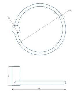 Полотенцедержатель Haiba HB8404-4 бронза