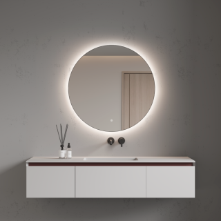 Зеркало с подсветкой Armadi Art 545-120-G 120 см сенсорный выключатель антизапотевание золото