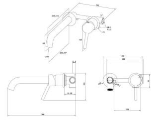 Встраиваемый смеситель для раковины Kerama Marazzi Xpro XPRO.03.KM.BLK.M чёрный матовый