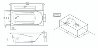 Акриловая ванна AM.PM  Sense W75A-150-070W-KL 150/70 см