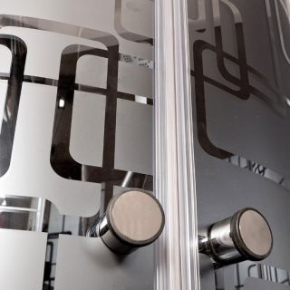 Душевая кабина Deto BМ4510 N (без крыши) BLACK 100х100х208 см