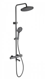 Душевая стойка Wonzon & Woghand WW-B3069-BGG с термостатом тёмный графит
