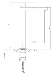 Смеситель для раковины Haiba HB11803-2 сталь