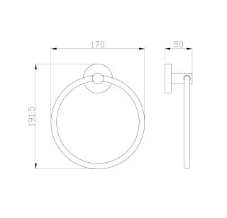 Вешалка для полотенец Wonzon & Woghand Easy WW-8113 хром
