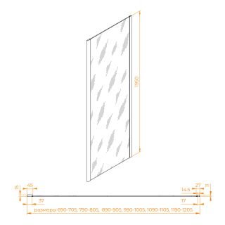 Боковая панель RGW Z-050-2B 352205200-24 100см чёрный